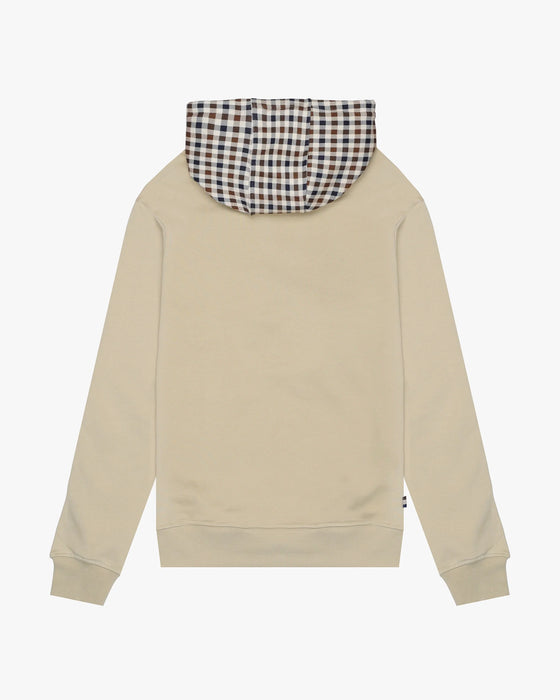 CLUB CHECK HOODIE BEIGE
