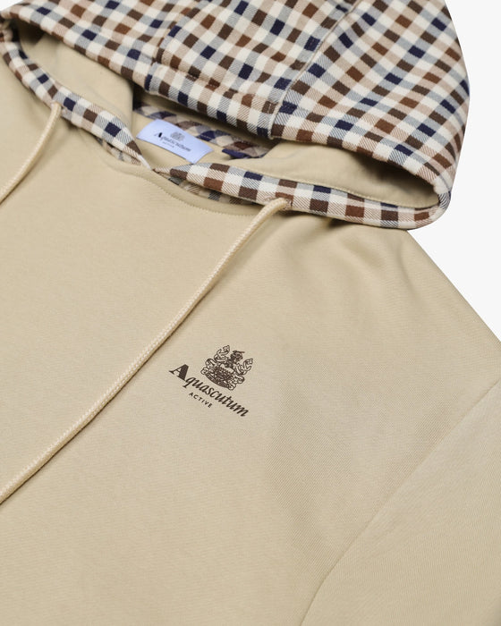 CLUB CHECK HOODIE BEIGE
