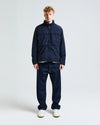 JK002 LAMINA MOCK NECK JACKET NAVY BLUE