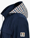 JK002 LAMINA MOCK NECK JACKET NAVY BLUE