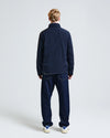 JK002 LAMINA MOCK NECK JACKET NAVY BLUE