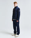 JK002 LAMINA MOCK NECK JACKET NAVY BLUE