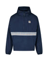 JK018 COLOR BLOCK BADGE SMOCK JACKET NAVY