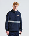 JK018 COLOR BLOCK BADGE SMOCK JACKET NAVY
