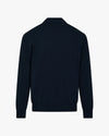 COTTON LAMINA 1/2 BUTTON KNIT NAVY