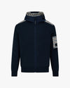 COTTON LAMINA HOODIE NAVY