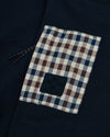 COTTON LAMINA HOODIE NAVY
