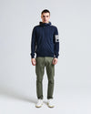 COTTON LAMINA HOODIE NAVY