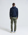 COTTON LAMINA HOODIE NAVY