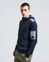 COTTON LAMINA HOODIE NAVY
