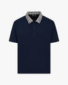 CLUB CHECK COLLAR SS POLO NAVY
