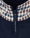 HEAVY PIQUET COLLAR ZIP POLO NAVY
