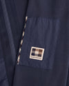 COTTON KNIT FULL ZIP SWEATER NAVY