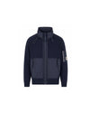 COTTON KNIT FULL ZIP SWEATER NAVY