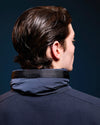 COTTON KNIT 1/4 ZIP SWEATER NAVY