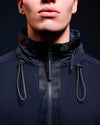 COTTON KNIT 1/4 ZIP SWEATER NAVY