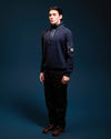 COTTON KNIT 1/4 ZIP SWEATER NAVY