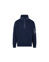 COTTON KNIT 1/4 ZIP SWEATER NAVY