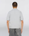 LUISE BUTTON THROUGH KNIT POLO GREY