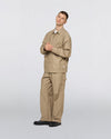 COVERALL BEIGE GARMENT WASH