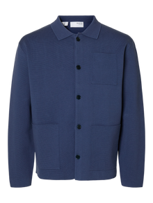  MIKE LS RELAX CARDIGAN OCEANA BLUE