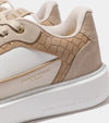 OVERSIZED FORUM COURT TRAINER BEIGE CAIMAN CROC