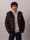HOODED DOWN PUFFER ASPHALT GREY (BAC)