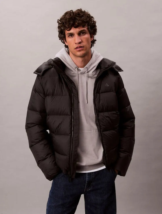 HOODED DOWN PUFFER ASPHALT GREY (BAC)