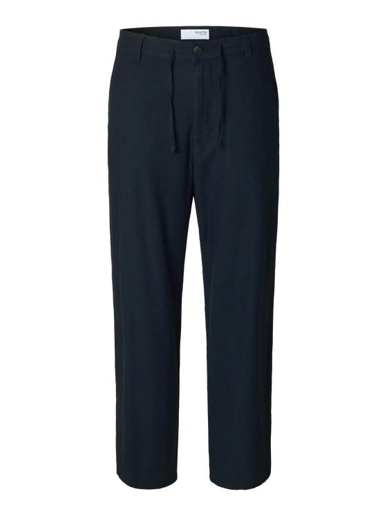 SLH220 LOOSE BRODY LINEN SUN PANT BLACK