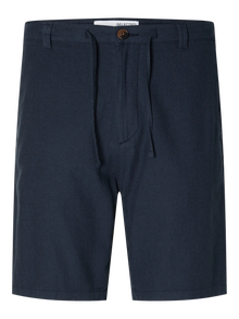  BRODY LINEN SHORTS DARK SAPPHIRE