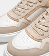 OVERSIZED FORUM COURT TRAINER BEIGE CAIMAN CROC