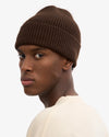 MERINO WOOL BEANIE COFFEE BROWN