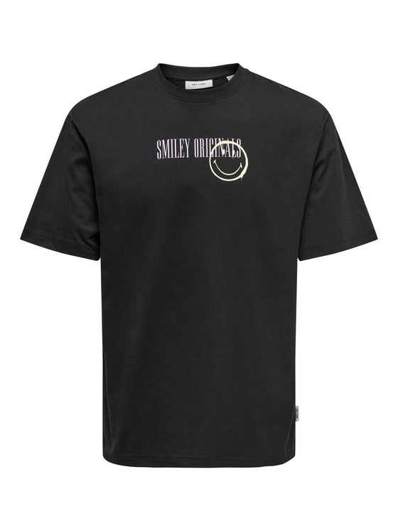 SMILEY T-SHIRT BLACK