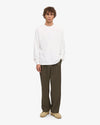OVERSIZED LS T-SHIRT OPTICAL WHITE