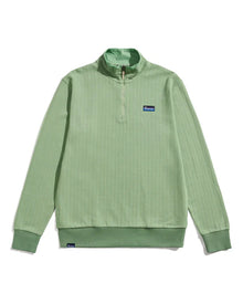  TEXTURED STRIPE 1/4 ZIP SWEATSHIRT MISTLETOE
