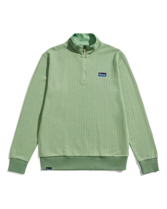 TEXTURED STRIPE 1/4 ZIP SWEATSHIRT MISTLETOE