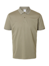 FAVE SS POLO VETIVER BUTTON