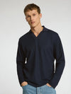 PHIL SPLIT NECK POLO SKY CAPTAIN