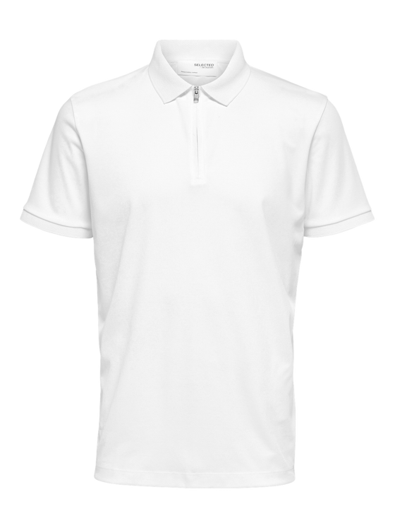 FAVE ZIP COLLAR S/S POLO CLOUD DANCER