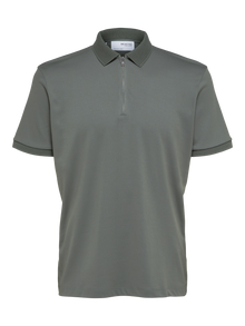  FAVE ZIP COLLAR S/S POLO AGAVE GREEN