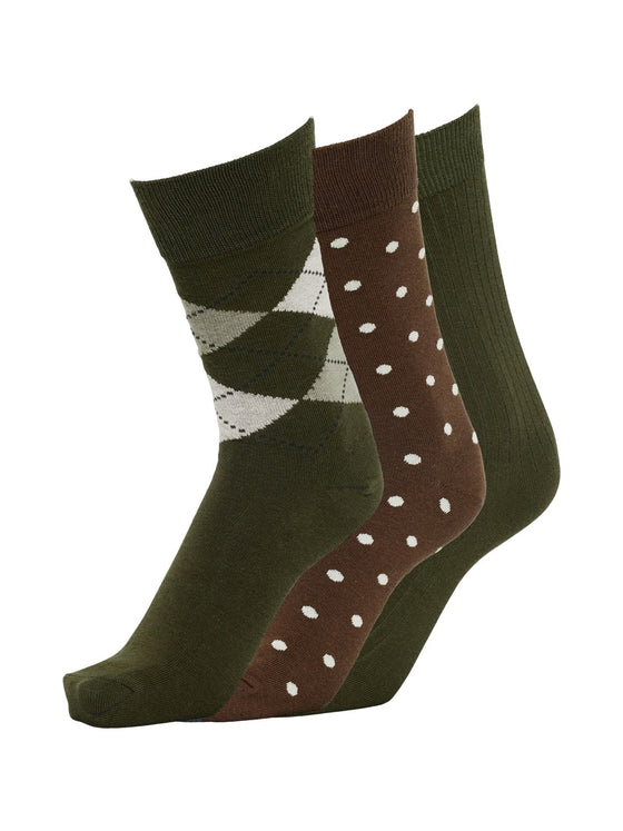 AUGUST 3-PACK SOCK GIFTBOX IVY GREEN
