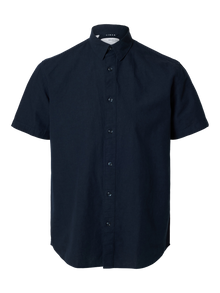  REG LINEN SHIRT SKY CAPTAIN NAVY