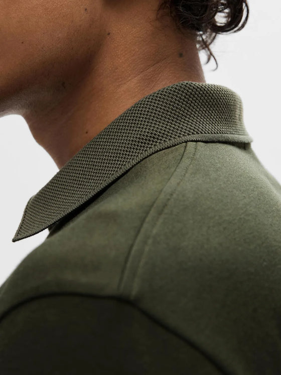 FAVE ZIP COLLAR S/S POLO FOREST NIGHT
