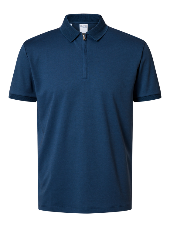FAVE ZIP COLLAR S/S POLO OCEANA