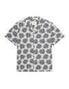 DAHLIA JAQUARD SS SHIRT DENIM BLUE