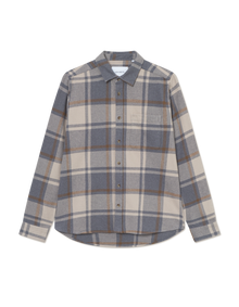  JEREMY FLANNEL CHECK SHIRT GREY (320)