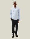 KONRAD STRIPE STRETCH OXFORD SHIRT LIGHT BLUE / WHITE