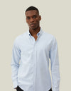 KONRAD STRIPE STRETCH OXFORD SHIRT LIGHT BLUE / WHITE