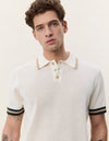 LACE KNITTED POLO EGGNOG