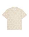 DAHLIA JAQUARD SS SHIRT LIGHT SAND